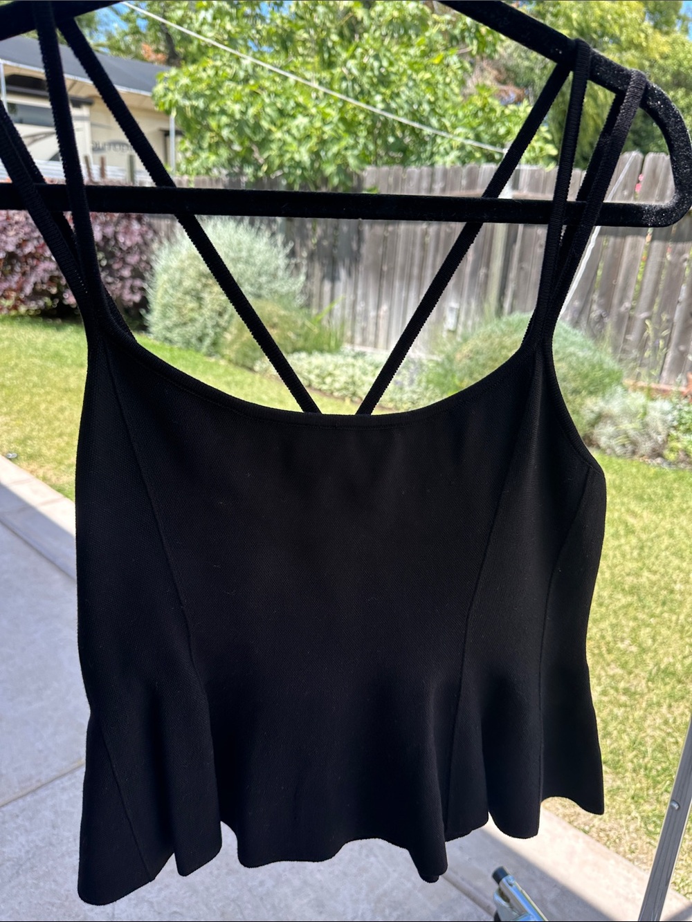 Anthropologie Black Spaghetti Strap Camisole